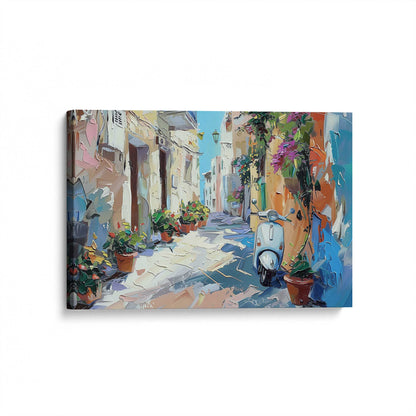 [Color:Stretched Canvas], Picture of art at an angle