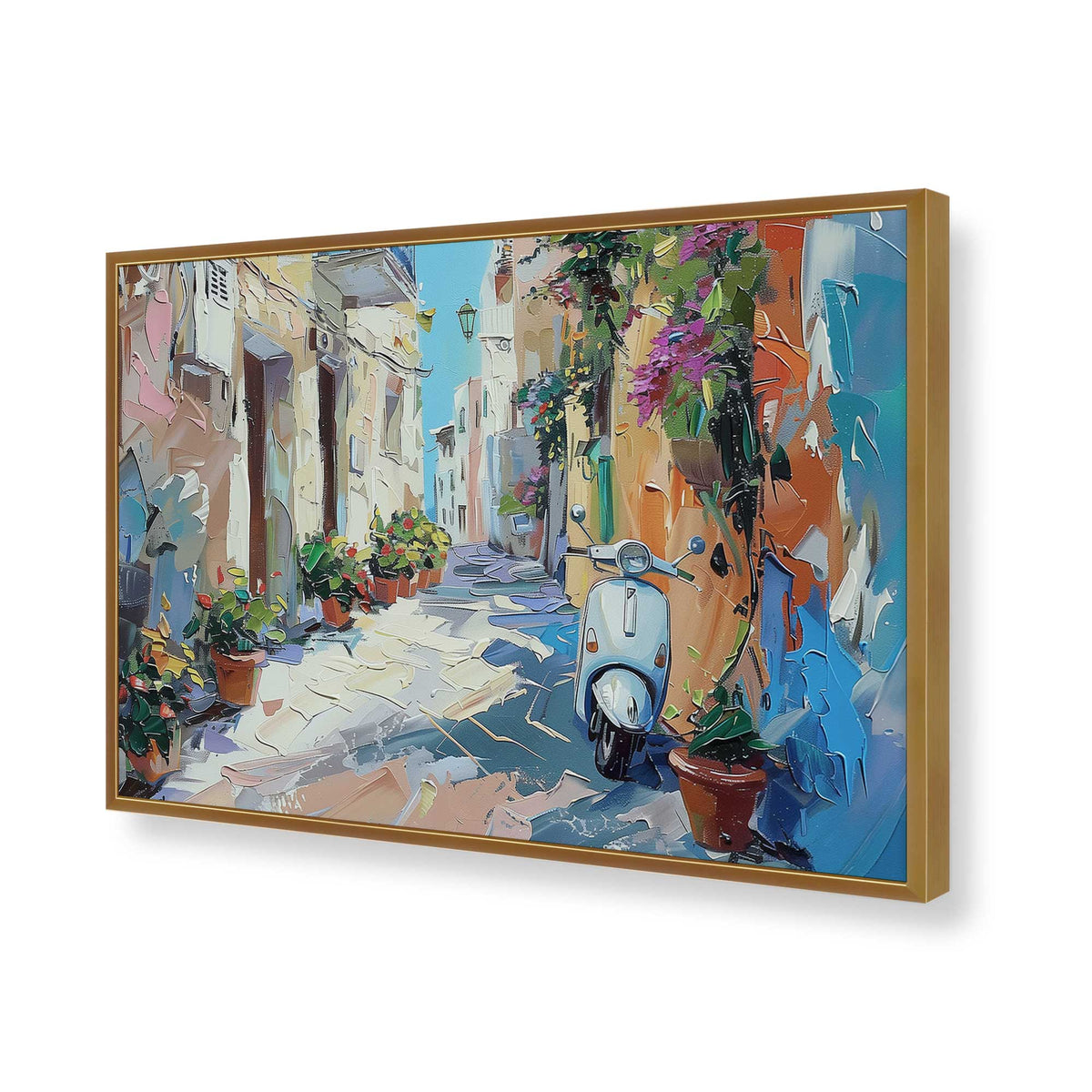 [Color:Polished Gold], Picture of art in a Polished Gold frame of the corner