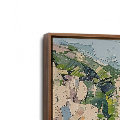 [Color:Walnut], Picture of art in a Walnut frame at an angle