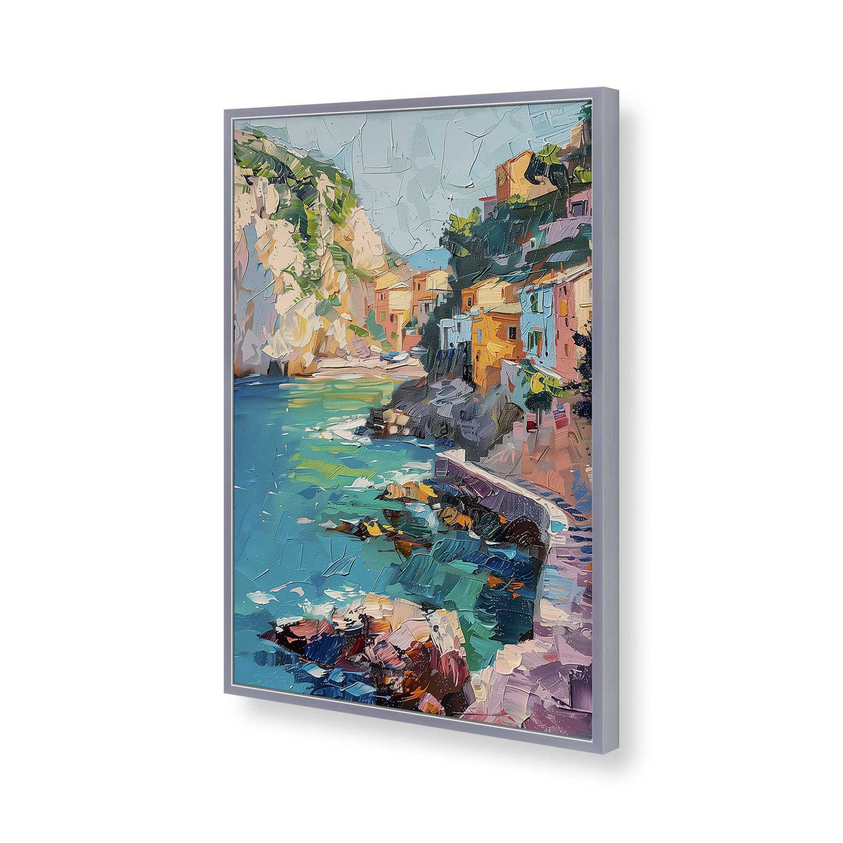[Color:Polished Chrome], Picture of art in a Polished Chrome frame of the corner