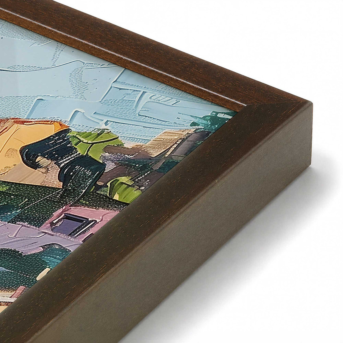 [Color:Belvinder Brown], Picture of art in a Polished Chrome frame at an angle
