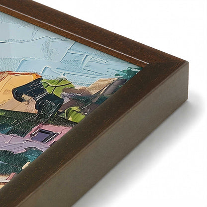 [Color:Belvinder Brown], Picture of art in a Polished Chrome frame at an angle