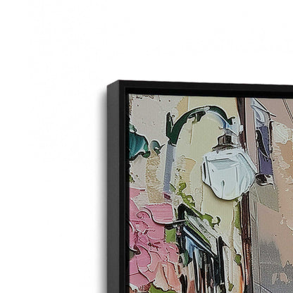 [Color:Satin Black], Picture of art in a Satin Black frame at an angle