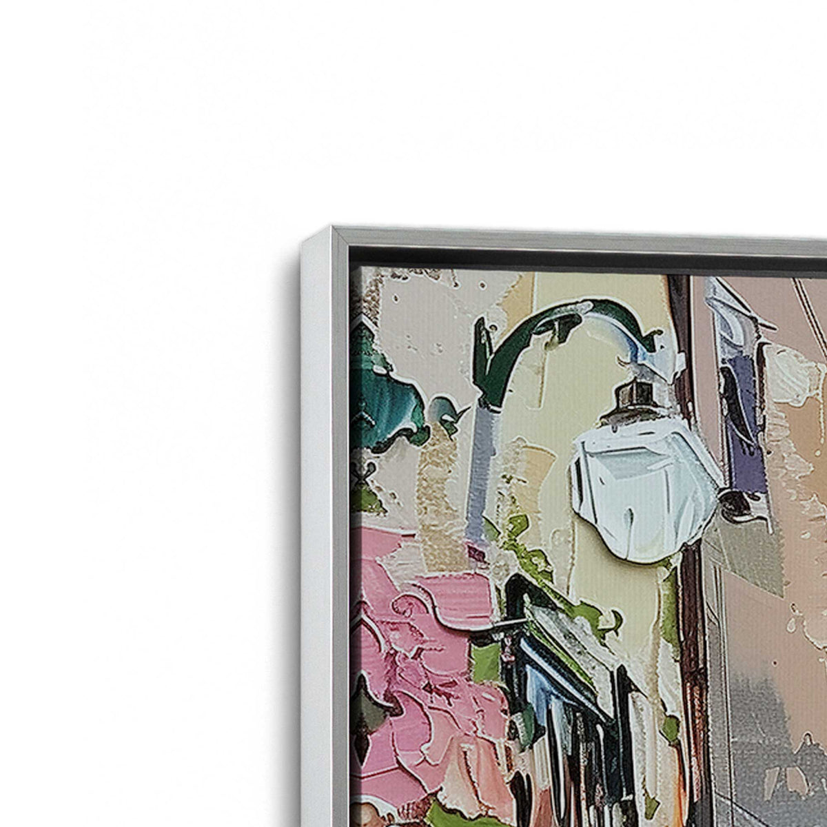 [Color:Polished Chrome], Picture of art in a Polished Chrome frame at an angle