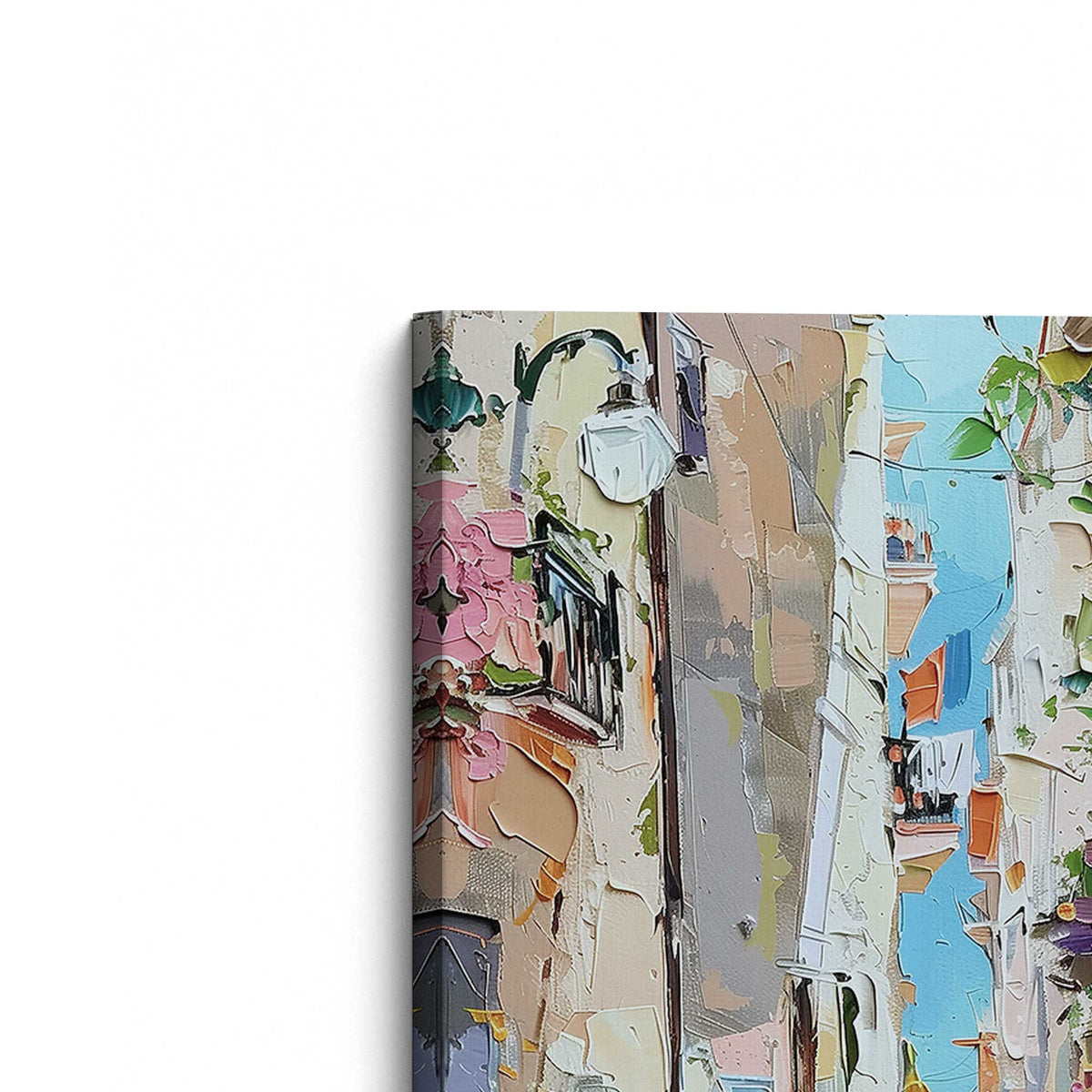 [Color:Stretched Canvas], Picture of the corner of the art