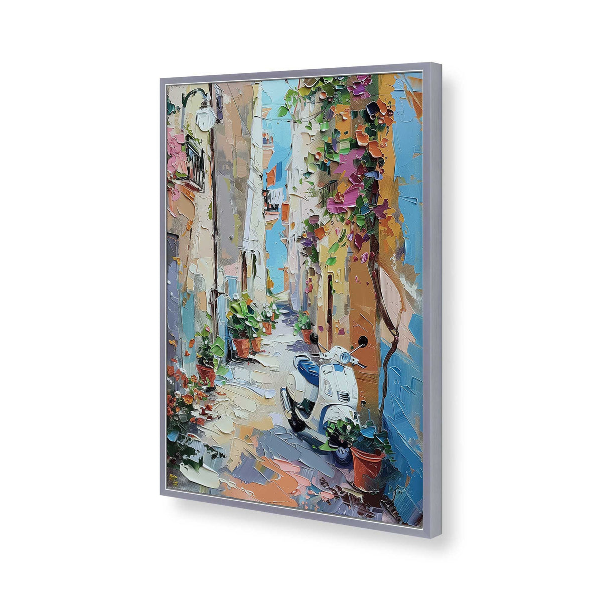 [Color:Polished Chrome], Picture of art in a Polished Chrome frame of the corner