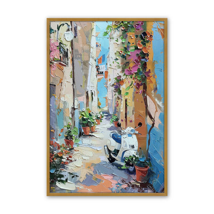 [Color:Polished Gold], Picture of art in a Polished Chrome frame