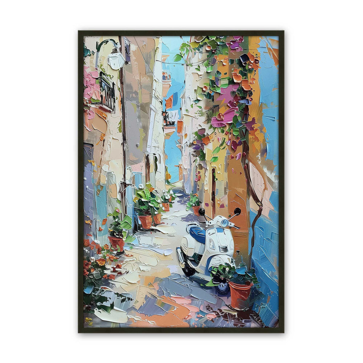 [Color:Satin Black], Picture of art in a Polished Chrome frame