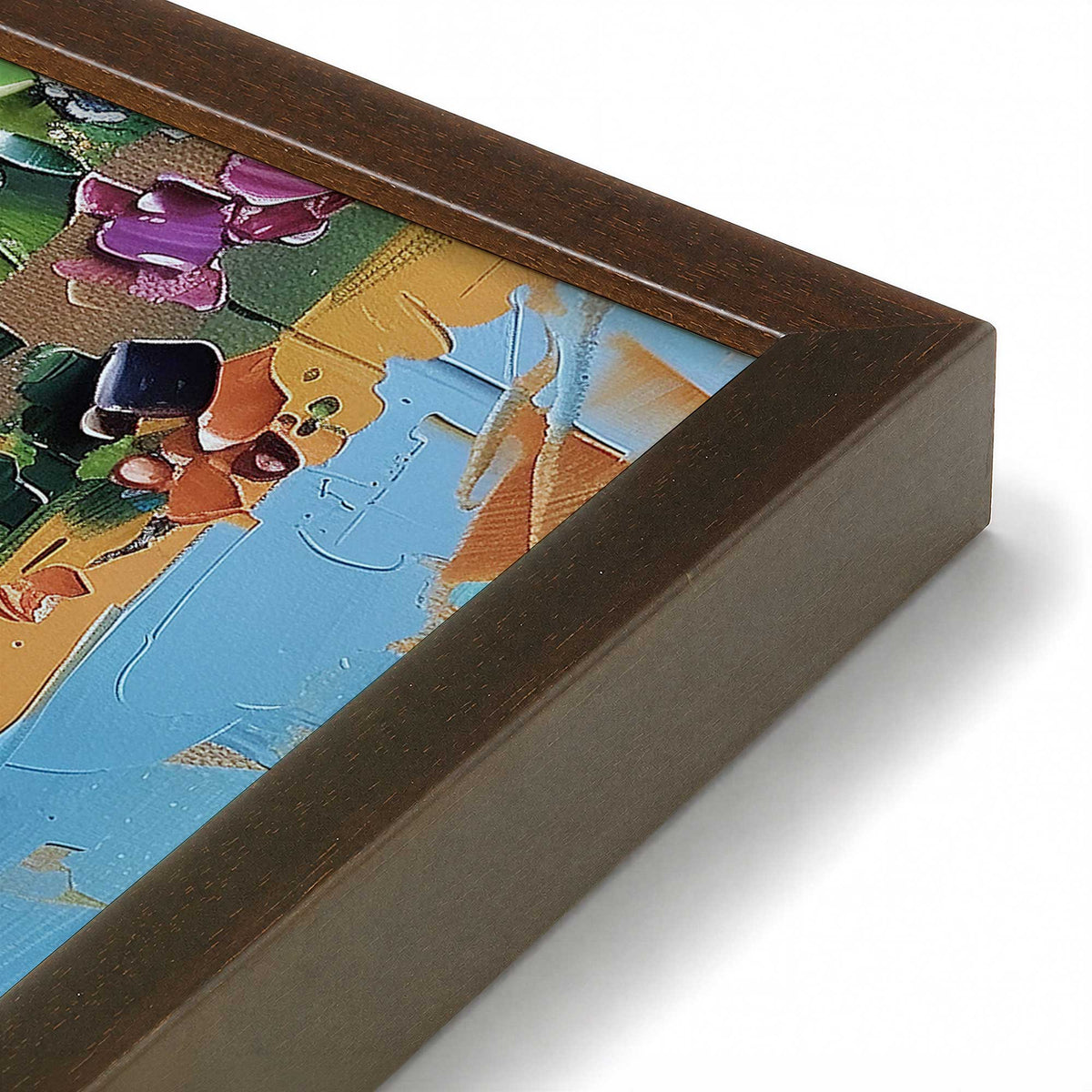 [Color:Belvinder Brown], Picture of art in a Polished Chrome frame at an angle