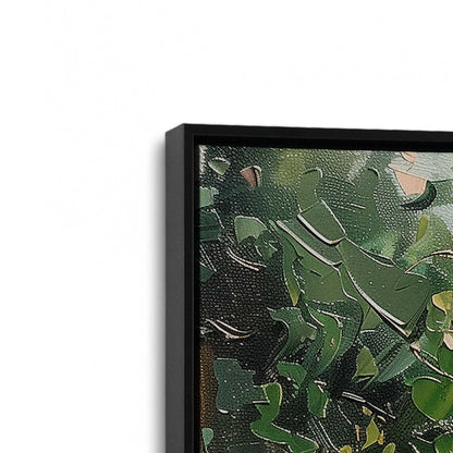 [Color:Satin Black], Picture of art in a Satin Black frame at an angle