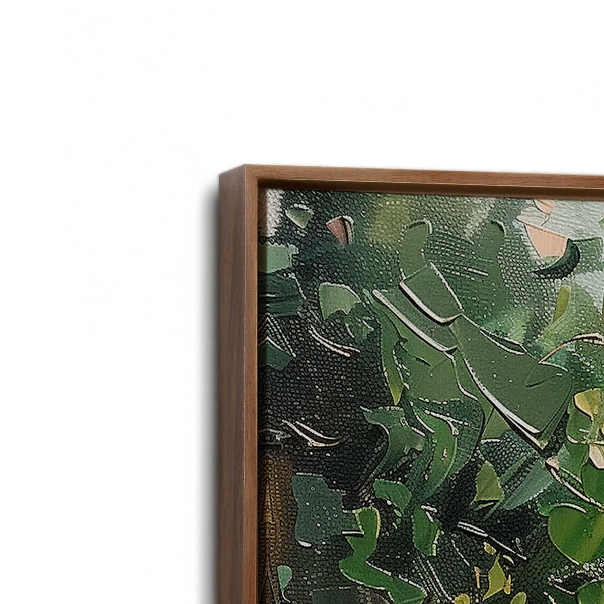 [Color:Walnut], Picture of art in a Walnut frame at an angle