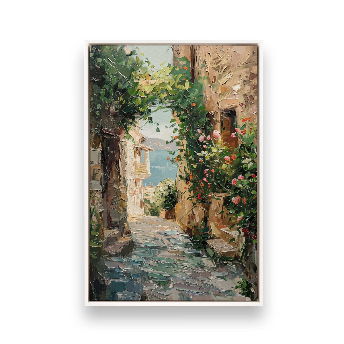[Color:Opaque White], Picture of art in a White frame