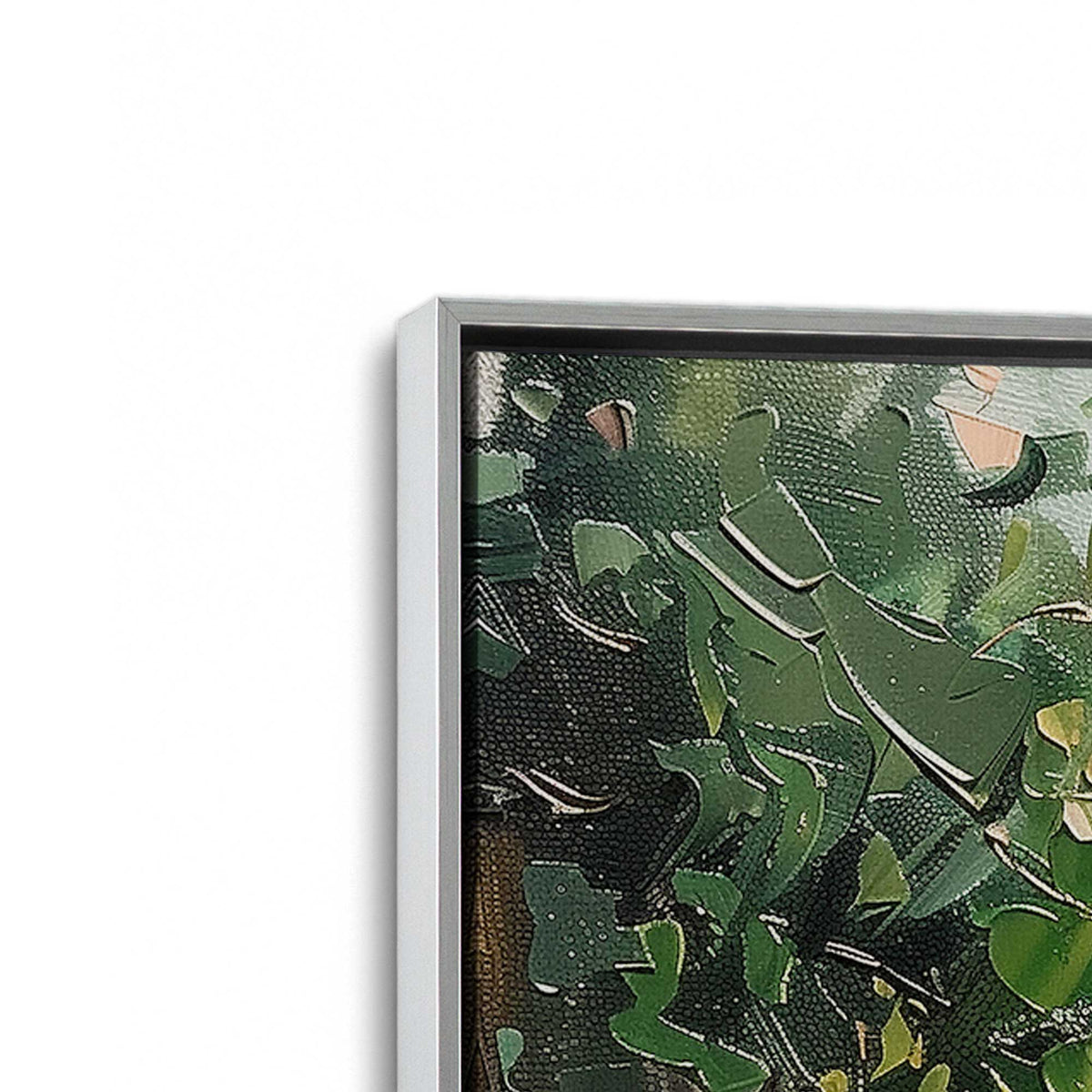 [Color:Polished Chrome], Picture of art in a Polished Chrome frame at an angle