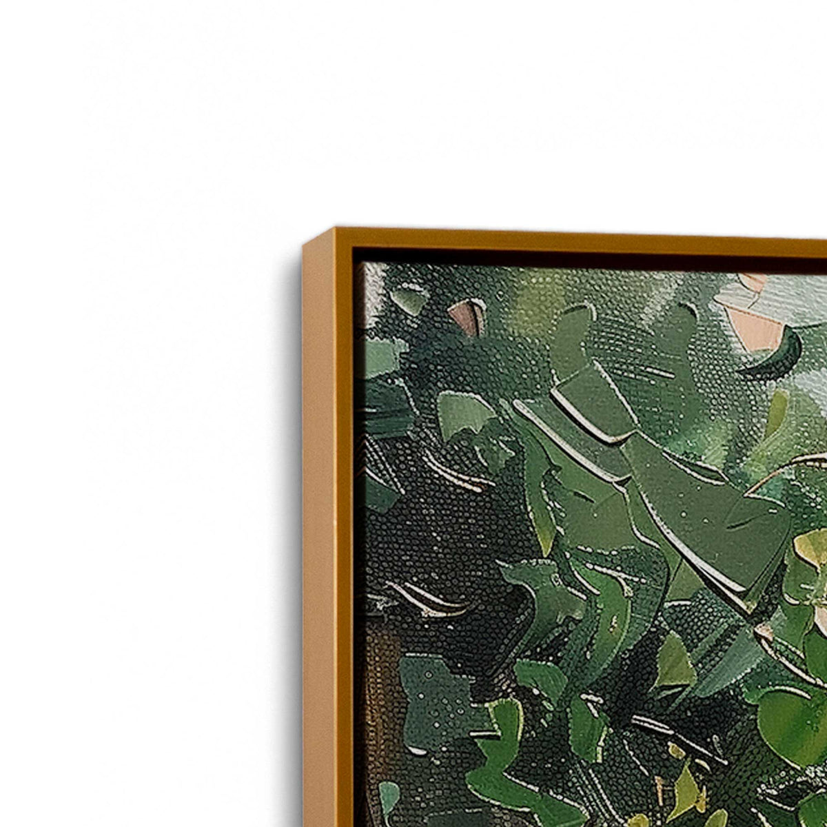 [Color:Polished Gold], Picture of art in a Polished Gold frame at an angle