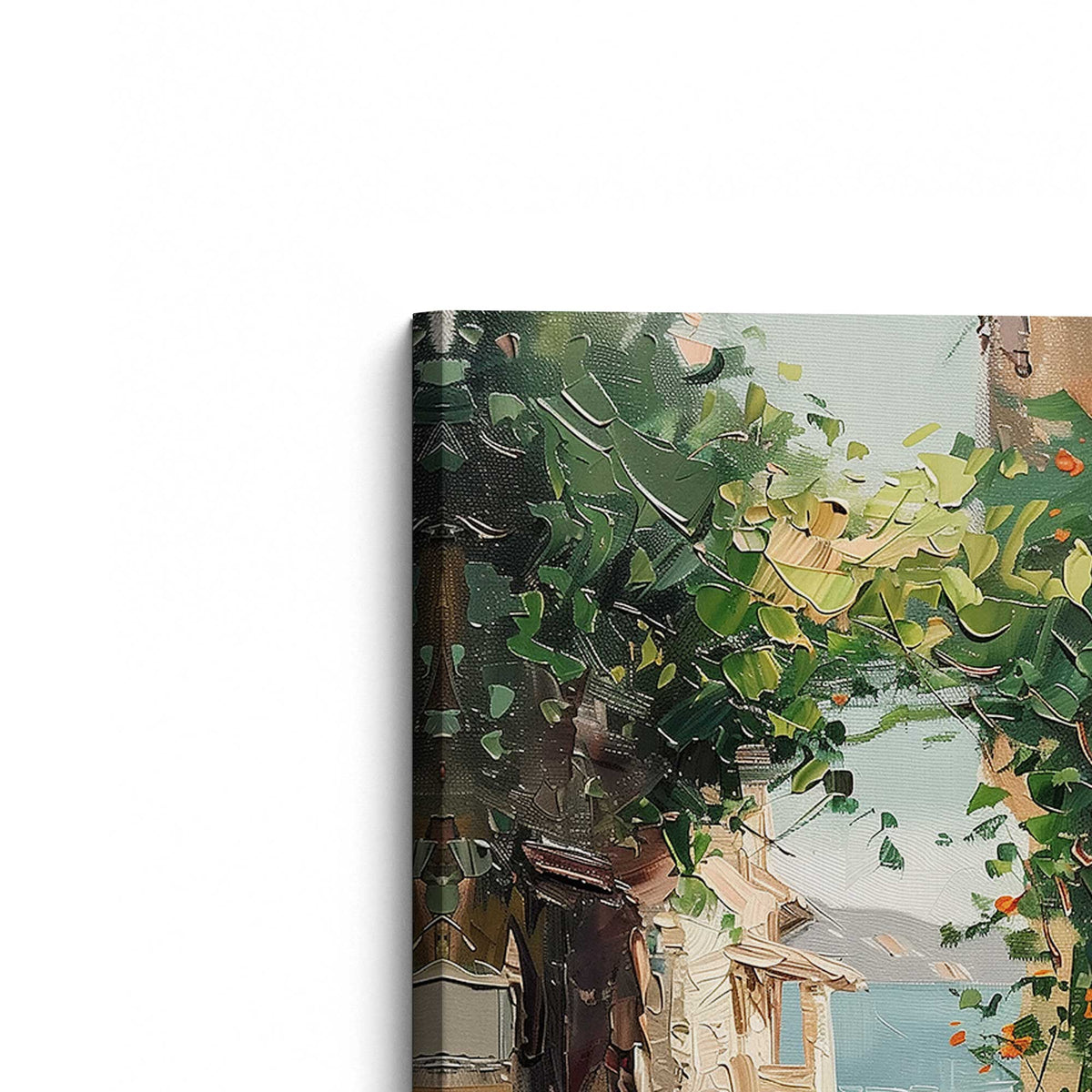 [Color:Stretched Canvas], Picture of the corner of the art