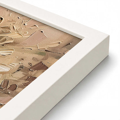 [Color:Opaque White], Picture of art in a Polished Chrome frame at an angle