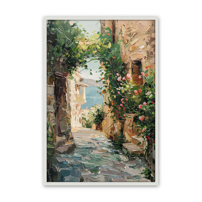 [Color:Opaque White], Picture of art in a Polished Chrome frame