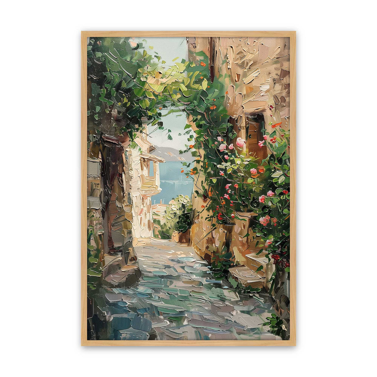 [Color:American Maple], Picture of art in a Polished Chrome frame