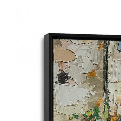 [Color:Satin Black], Picture of art in a Satin Black frame at an angle