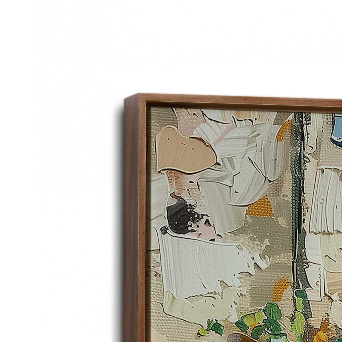 [Color:Walnut], Picture of art in a Walnut frame at an angle
