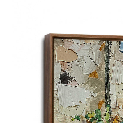[Color:Walnut], Picture of art in a Walnut frame at an angle