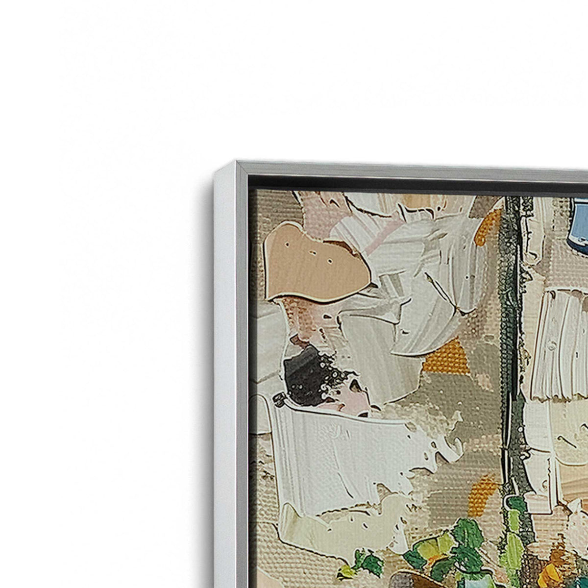 [Color:Polished Chrome], Picture of art in a Polished Chrome frame at an angle