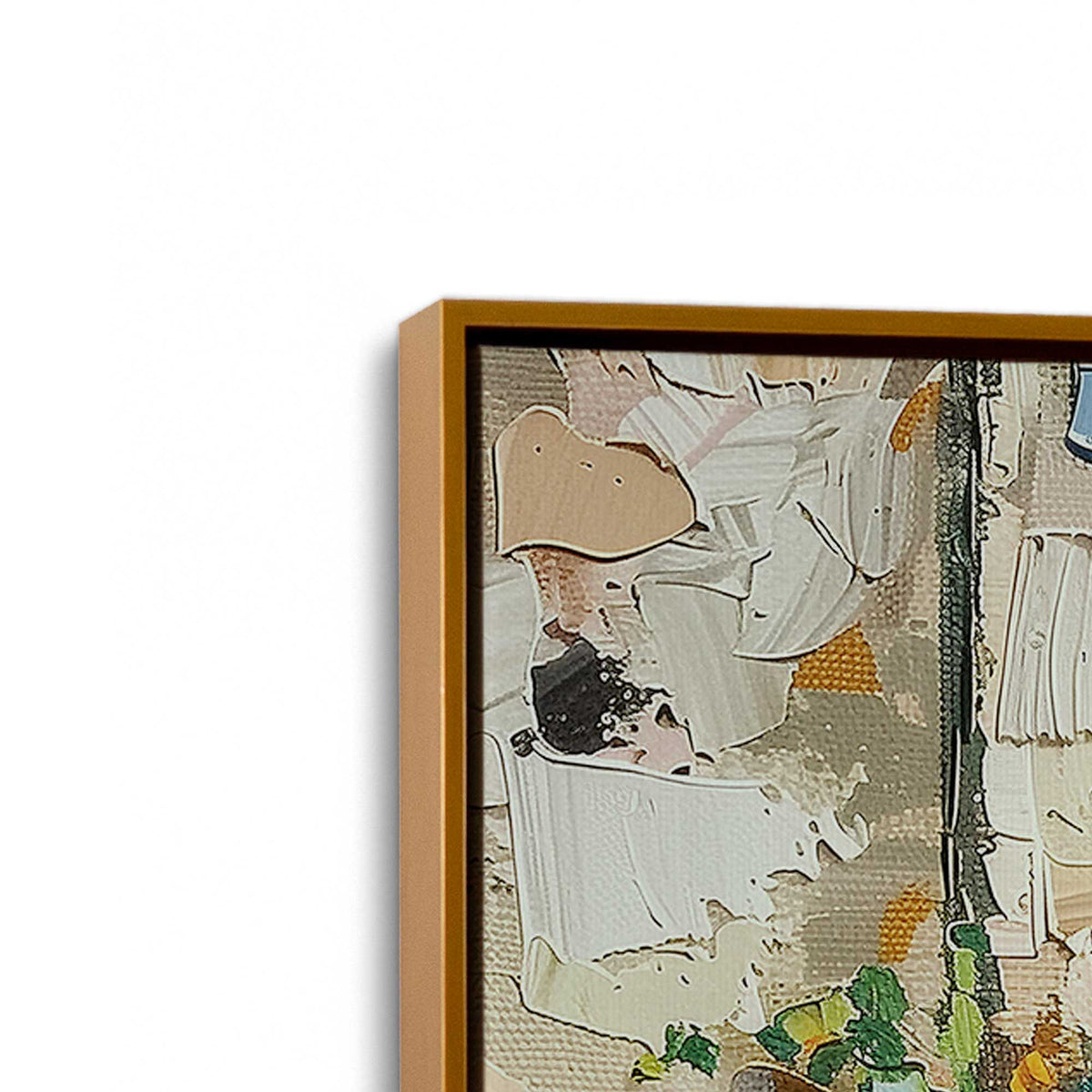 [Color:Polished Gold], Picture of art in a Polished Gold frame at an angle