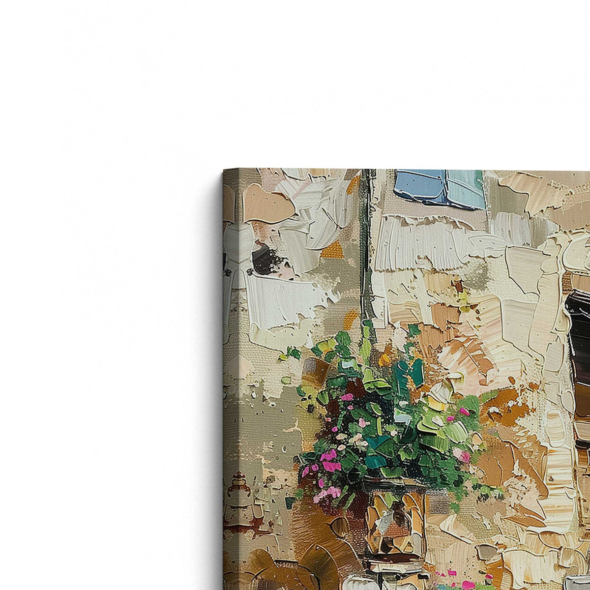 [Color:Stretched Canvas], Picture of the corner of the art