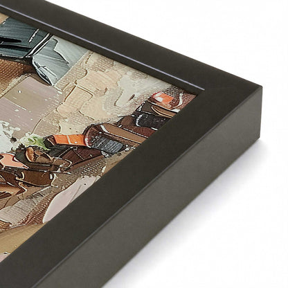 [Color:Satin Black], Picture of art in a Polished Chrome frame at an angle