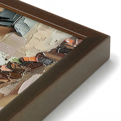 [Color:Belvinder Brown], Picture of art in a Polished Chrome frame at an angle