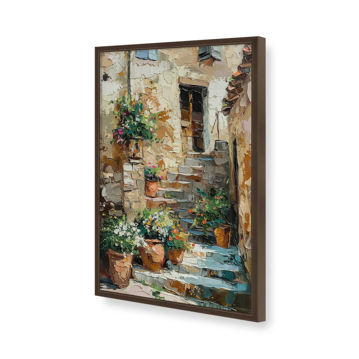 [Color:Belvinder Brown], Picture of art in a Polished Chrome frame of the corner