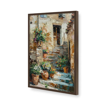 [Color:Belvinder Brown], Picture of art in a Polished Chrome frame of the corner