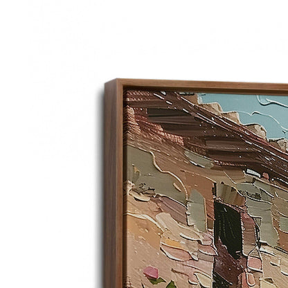 [Color:Walnut], Picture of art in a Walnut frame at an angle
