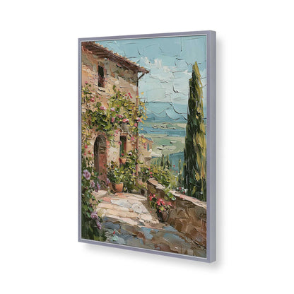 [Color:Polished Chrome], Picture of art in a Polished Chrome frame of the corner
