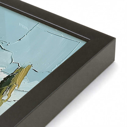 [Color:Satin Black], Picture of art in a Polished Chrome frame at an angle