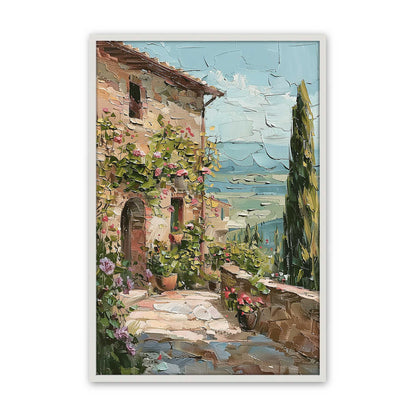 [Color:Opaque White], Picture of art in a Polished Chrome frame