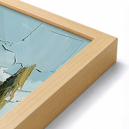 [Color:American Maple], Picture of art in a Polished Chrome frame at an angle