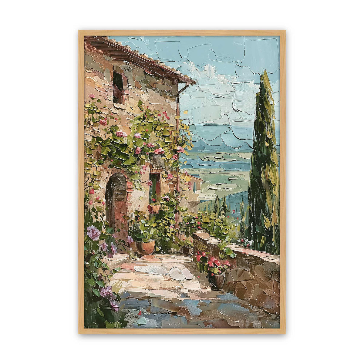 [Color:American Maple], Picture of art in a Polished Chrome frame
