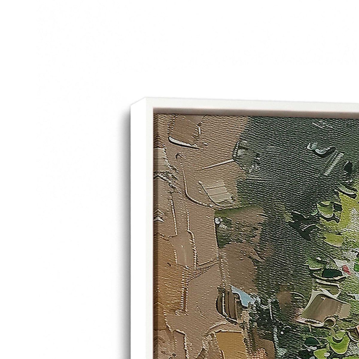 [Color:Opaque White], Picture of art in a White frame at an angle