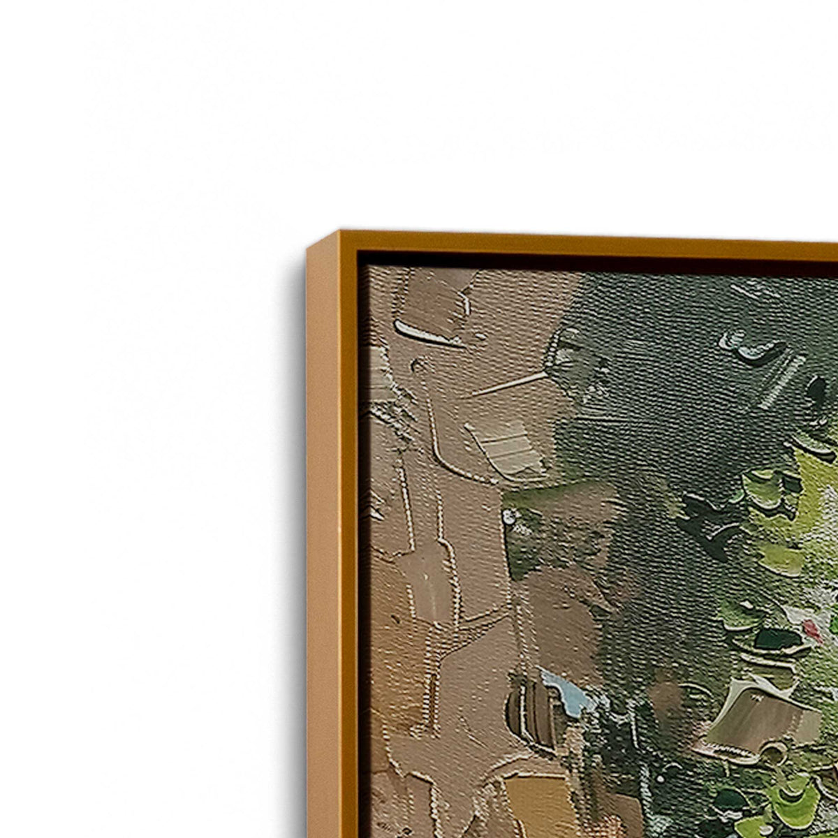 [Color:Polished Gold], Picture of art in a Polished Gold frame at an angle