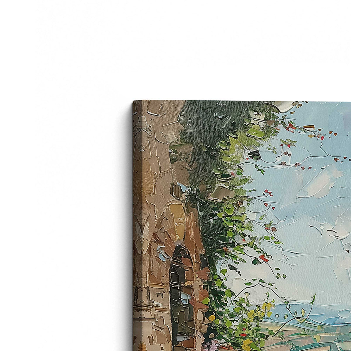 [Color:Stretched Canvas], Picture of the corner of the art