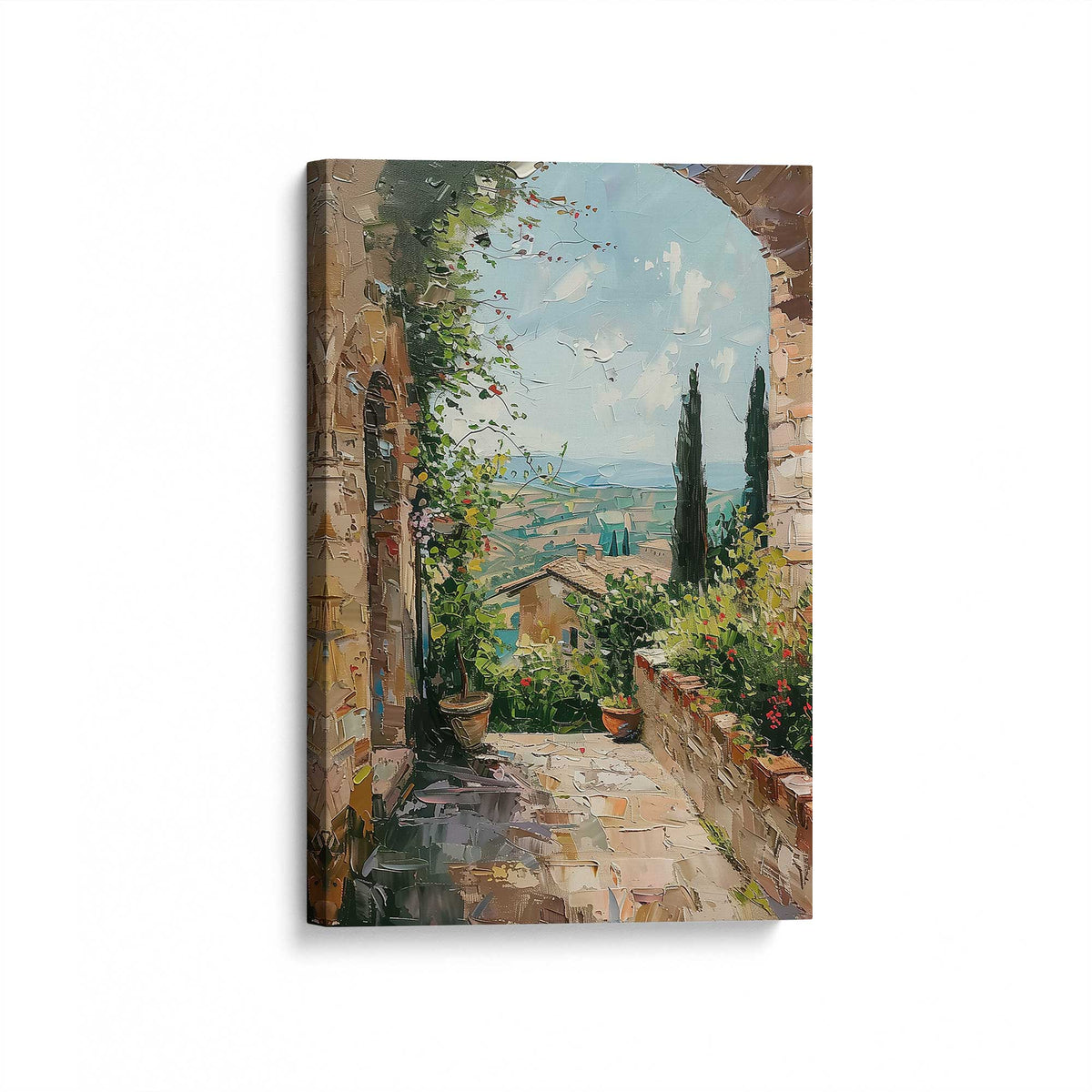 [Color:Stretched Canvas], Picture of art at an angle