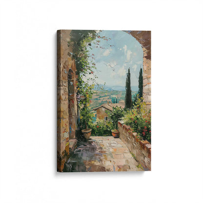 [Color:Stretched Canvas], Picture of art at an angle