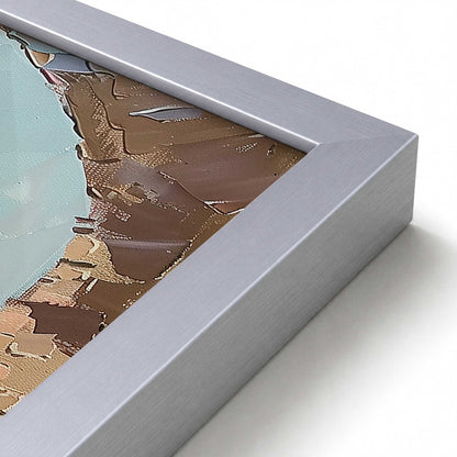 [Color:Polished Chrome], Picture of art in a Polished Chrome frame at an angle