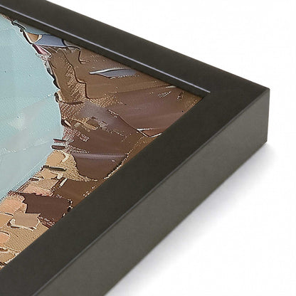 [Color:Satin Black], Picture of art in a Polished Chrome frame at an angle