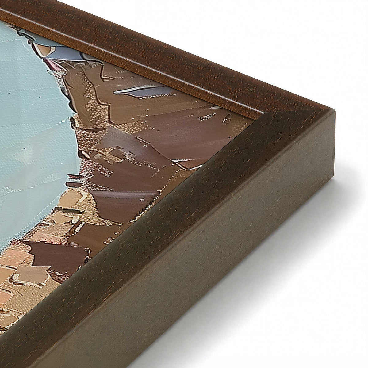 [Color:Belvinder Brown], Picture of art in a Polished Chrome frame at an angle