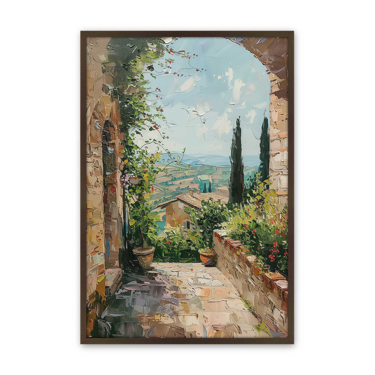 [Color:Belvinder Brown], Picture of art in a Polished Chrome frame