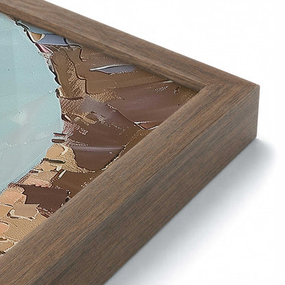 [Color:Walnut], Picture of art in a Polished Chrome frame at an angle