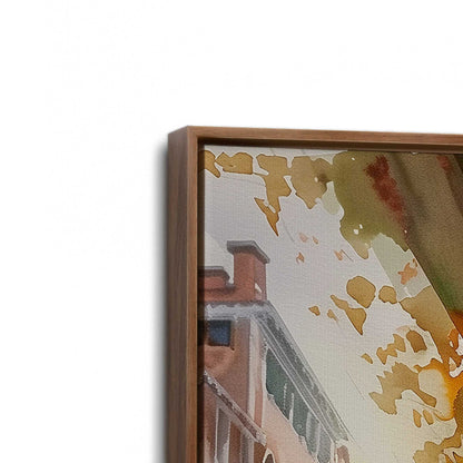 [Color:Walnut], Picture of art in a Walnut frame at an angle