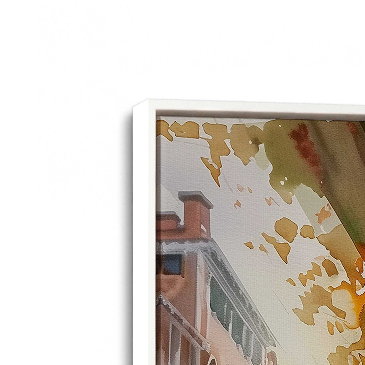[Color:Opaque White], Picture of art in a White frame at an angle